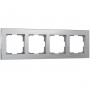 Рамка Werkel Aluminium на 4 поста алюминий WL11-Frame-04 4690389073663