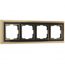 Рамка Werkel Palacio на 4 поста золото/черный WL17-Frame-04 4690389103735