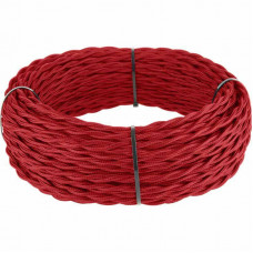 Ретро кабель Werkel витой трехжильный 1,5 мм красный 4690389153099